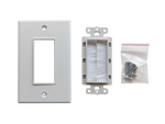 BestMounts Brush Decorator 1-Gang Cable Pass-Through Low Voltage Wall Plate | BWPBRUSH1