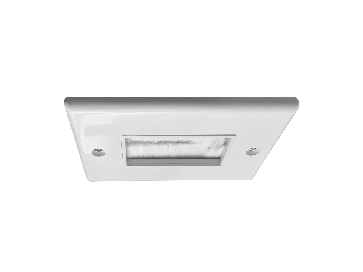 BestMounts Brush Decorator 1-Gang Cable Pass-Through Low Voltage Wall Plate | BWPBRUSH1