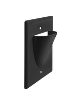 BestMounts Scoop (Outward) 1-Gang Cable Pass-Through Low Voltage Wall Plate | BWPON1