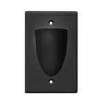 BestMounts Scoop (Outward) 1-Gang Cable Pass-Through Low Voltage Wall Plate | BWPON1
