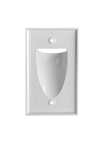 BestMounts Scoop (Outward) 1-Gang Cable Pass-Through Low Voltage Wall Plate | BWPON1