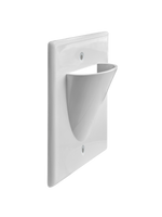 BestMounts Scoop (Outward) 1-Gang Cable Pass-Through Low Voltage Wall Plate | BWPON1