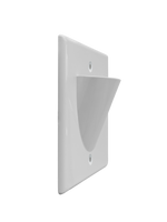 BestMounts Scoop (Outward) 1-Gang Cable Pass-Through Low Voltage Wall Plate | BWPON1