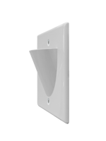 BestMounts Scoop (Outward) 1-Gang Cable Pass-Through Low Voltage Wall Plate | BWPON1