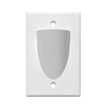 BestMounts Scoop (Outward) 1-Gang Cable Pass-Through Low Voltage Wall Plate | BWPON1