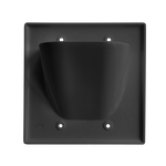 BestMounts Recessed (Inward) 2-Gang Cable Pass-Through Low Voltage Wall Plate | BWPW2