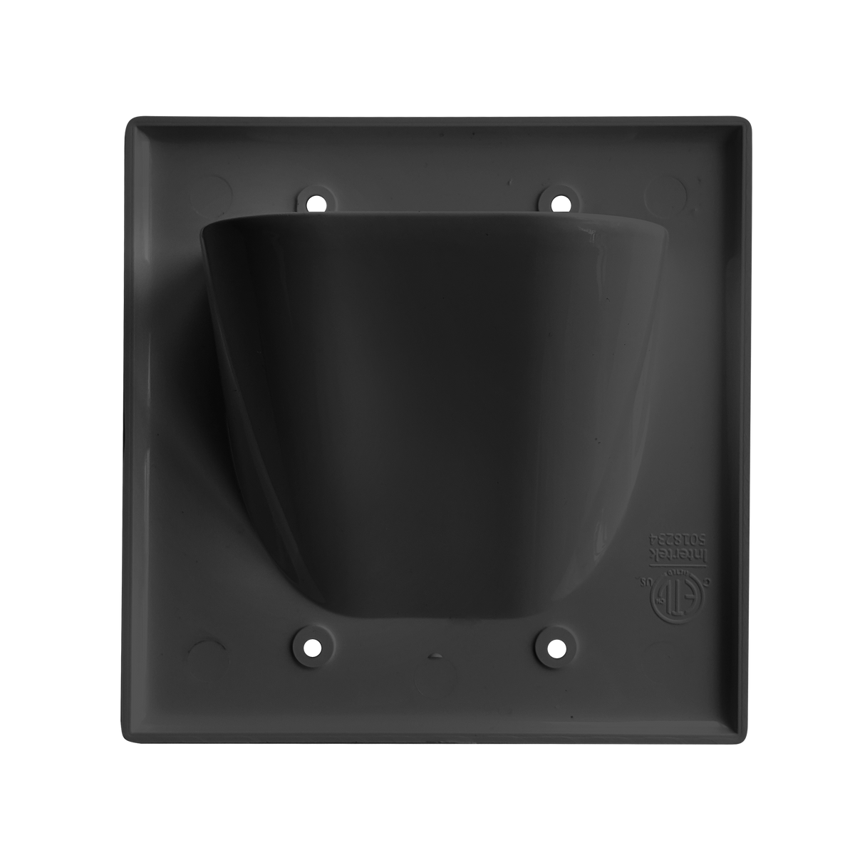 BestMounts Recessed (Inward) 2-Gang Cable Pass-Through Low Voltage Wall Plate | BWPW2