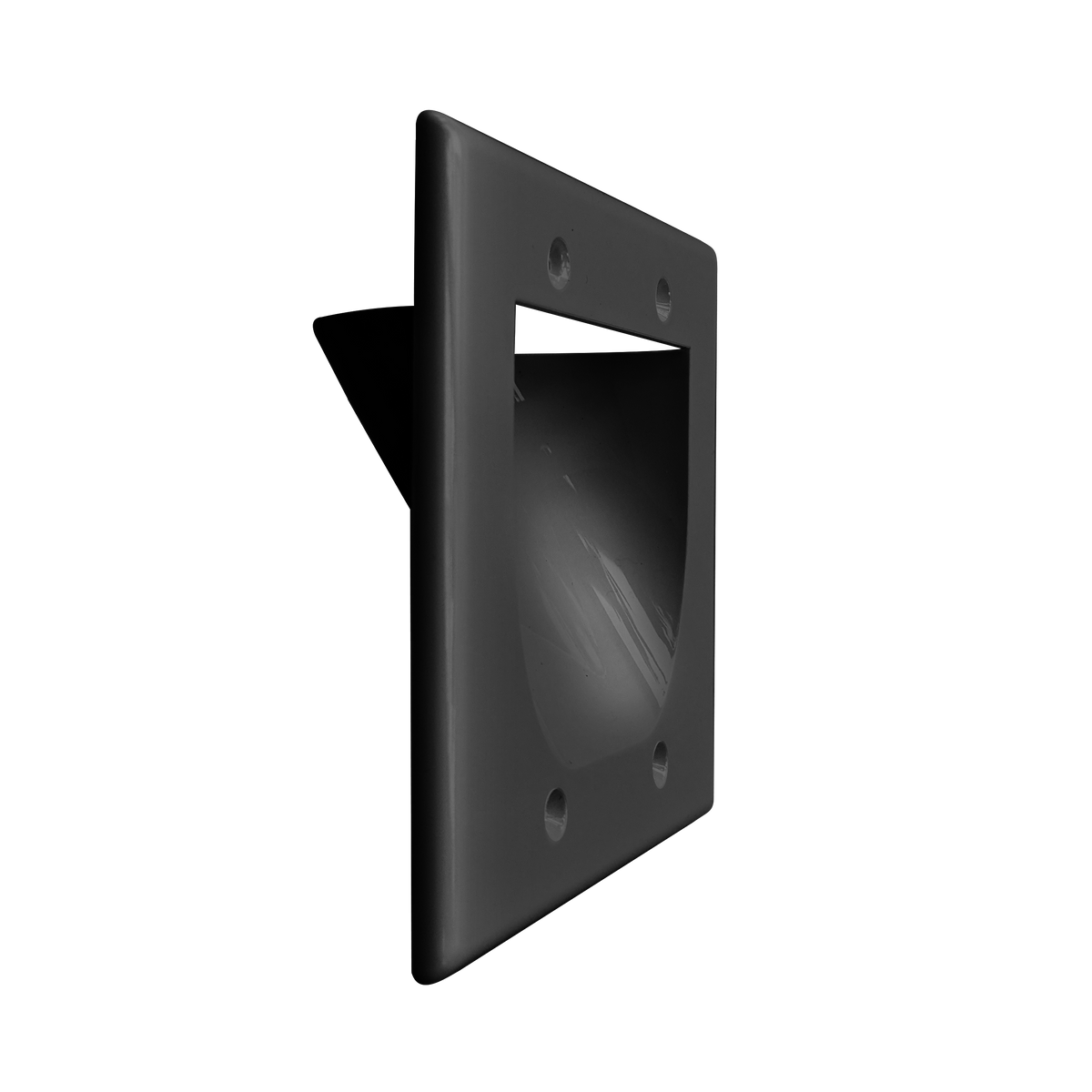 BestMounts Recessed (Inward) 2-Gang Cable Pass-Through Low Voltage Wall Plate | BWPW2