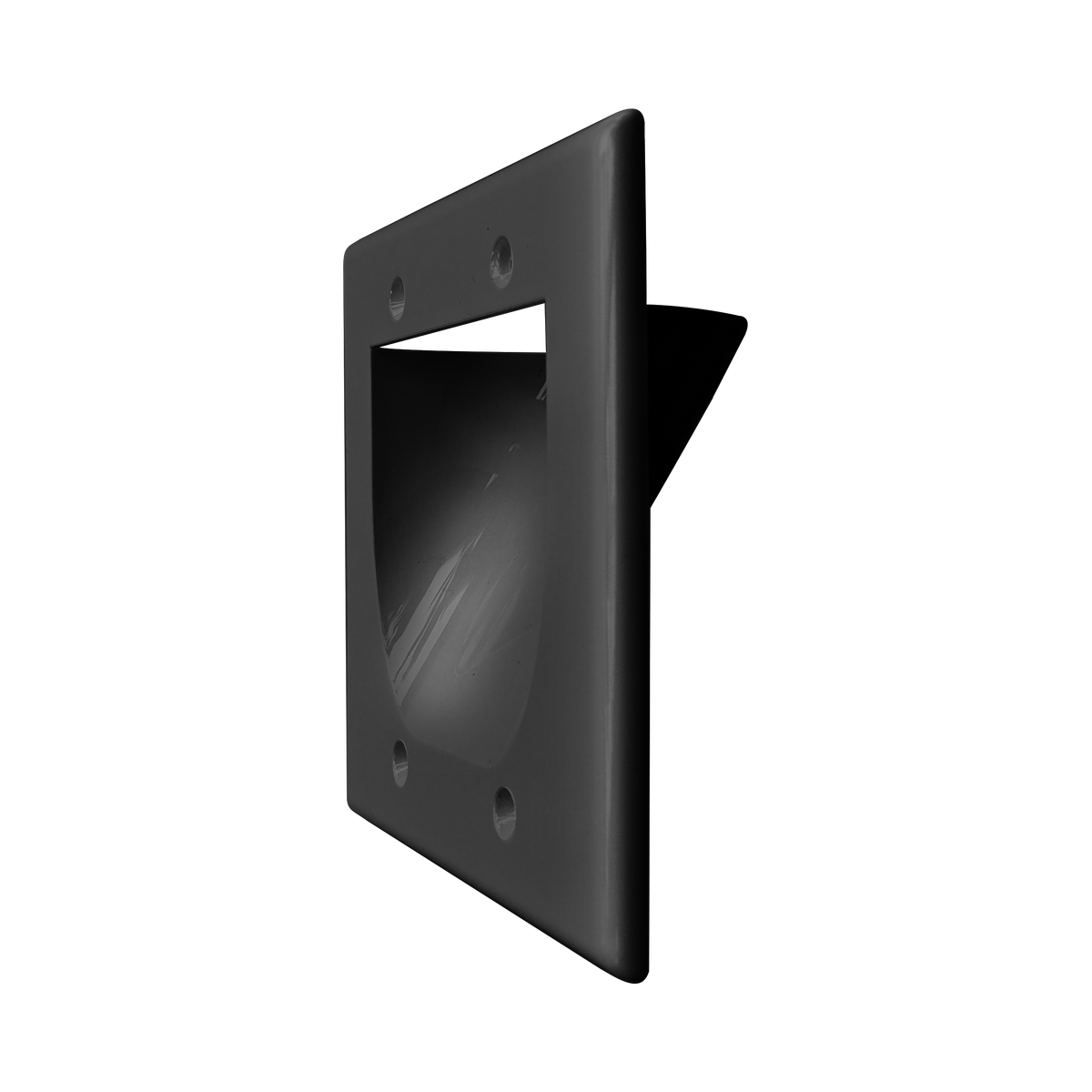 BestMounts Recessed (Inward) 2-Gang Cable Pass-Through Low Voltage Wall Plate | BWPW2