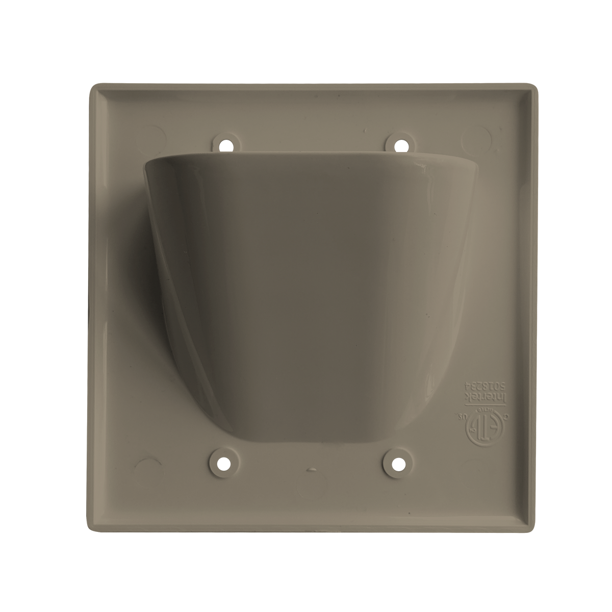 BestMounts Recessed (Inward) 2-Gang Cable Pass-Through Low Voltage Wall Plate | BWPW2