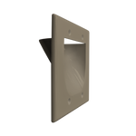 BestMounts Recessed (Inward) 2-Gang Cable Pass-Through Low Voltage Wall Plate | BWPW2