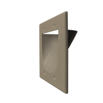BestMounts Recessed (Inward) 2-Gang Cable Pass-Through Low Voltage Wall Plate | BWPW2