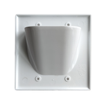 BestMounts Recessed (Inward) 2-Gang Cable Pass-Through Low Voltage Wall Plate | BWPW2
