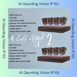 AI Guarding Vision 6MP Security System: 4/8/16 Channel NVR Kits with Active Deterrence Turret Cameras, Red/Blue Flashing Lights, Two-Way Audio, and 2TB/4TB HDD – Available in Black or White