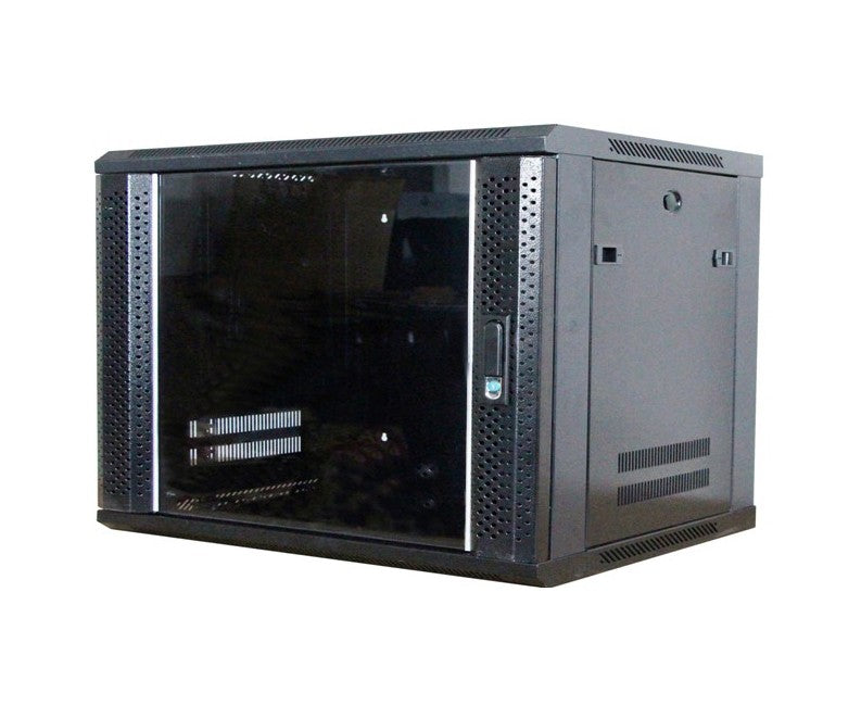 6U Wall Mount Network Office Server Cabinet Rack 6U Network Rack Black (Fully Assembled) 450mm