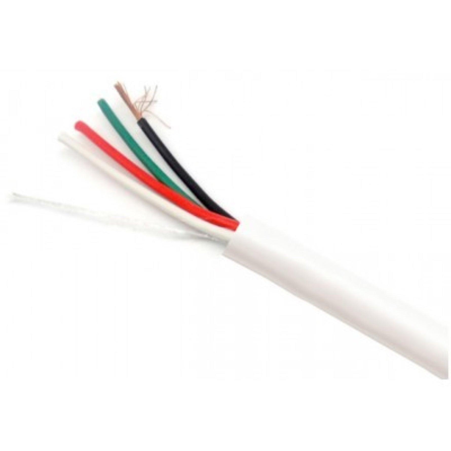 Câbles d'enceinte muraux 18GA 4 conducteurs 300 pieds, gaine PVC, couleur : blanc, pour utilisation murale, indice CM, gaine PVC