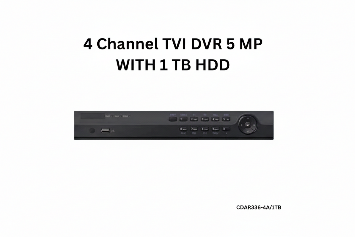 DVR TVI 4 voies 5 MP AVEC DISQUE DUR 1 To OEM HIKVISION