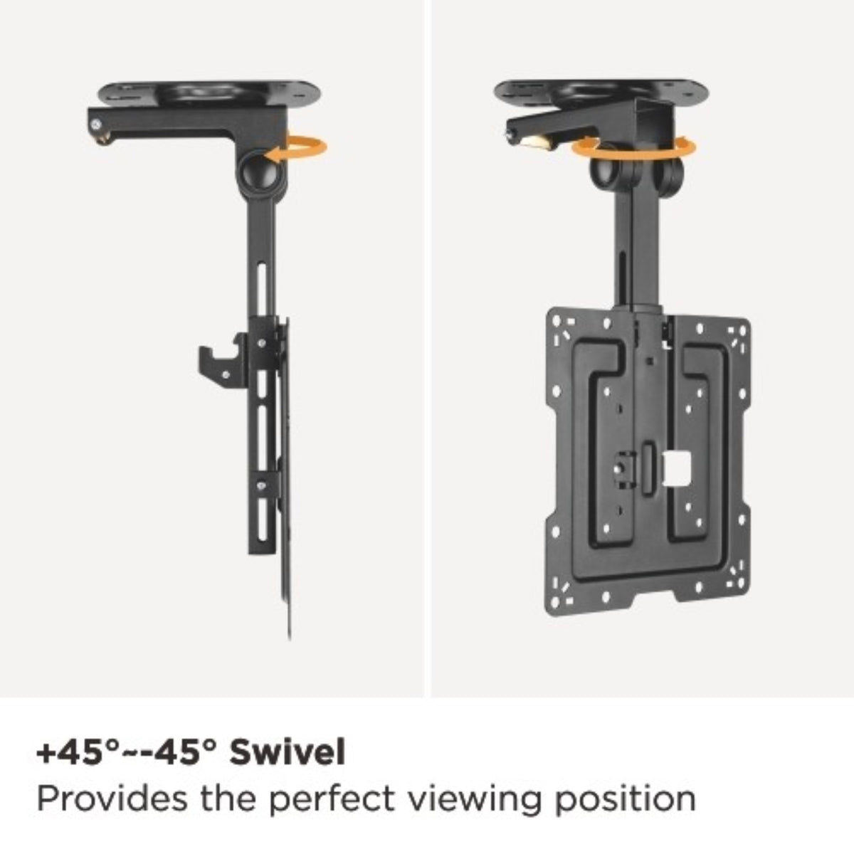 BRATECK Support TV escamotable pour meuble bas ou plafond 19 – 43” – LCD-CM322