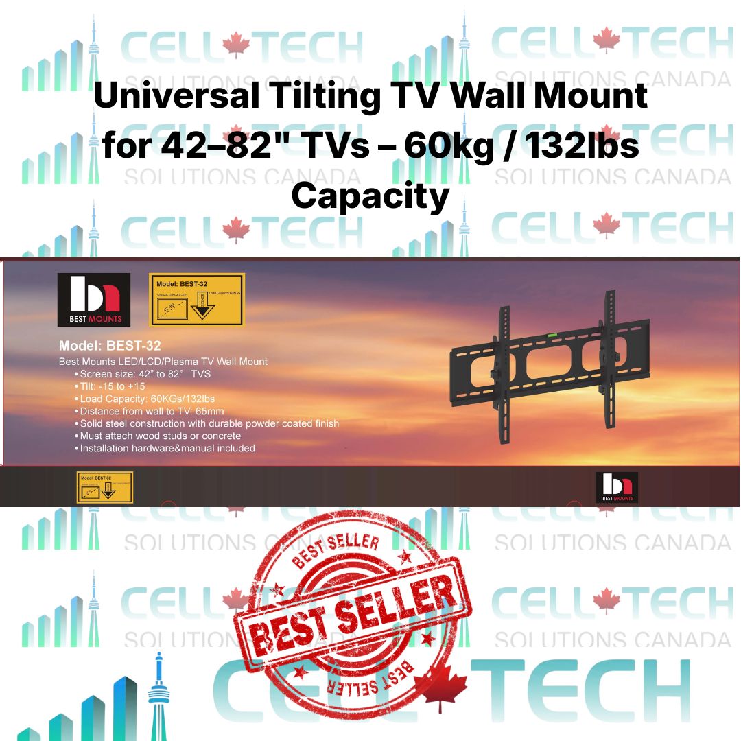 Support mural inclinable pour téléviseur de 32 à 60 po - Jusqu'à 165 lb (75 kg) (BEST-32)