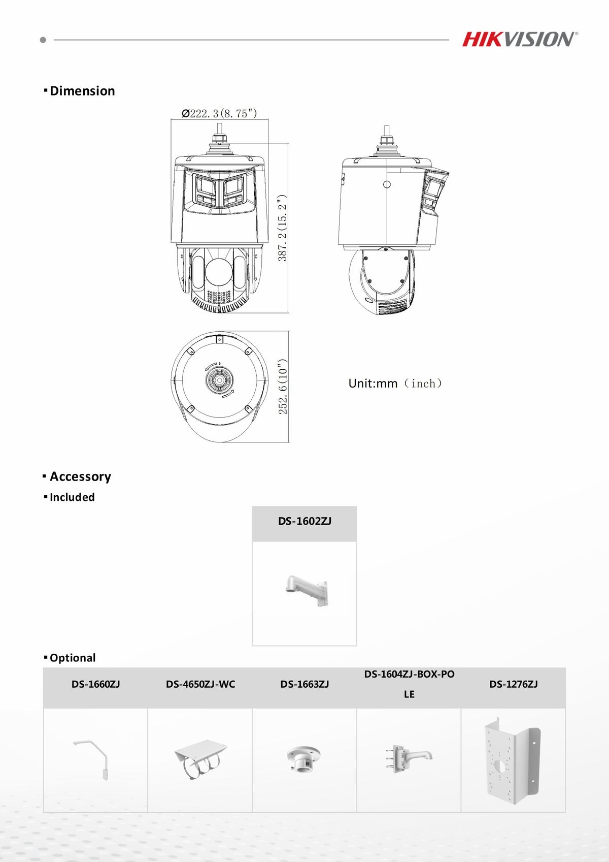 Hikvision DS-2SE7C432MWG-EB/26(F0) DS-2SE7C432MWG-EB/26 - F0 TandemVu 4MP Dome Network Camera - 32x Optical Zoom - 200m IR Night Vision - 2K
