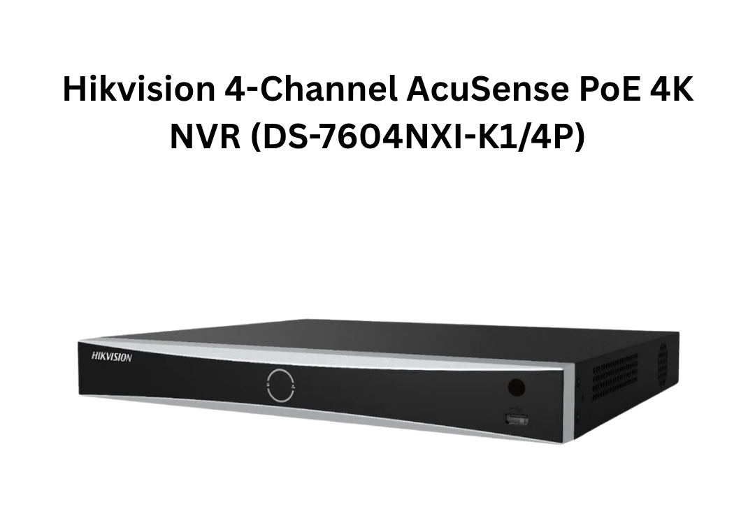 Enregistreur NVR IP intelligent AI Hikvision 4 canaux AcuSense PoE 4K DS-7604NXI-K1/4P