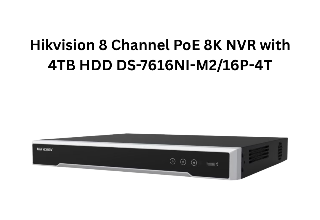 Enregistreur vidéo réseau (NVR) PoE 8K 8 voies Hikvision avec disque dur 4 To DS-7616NI-M2/16P-4T