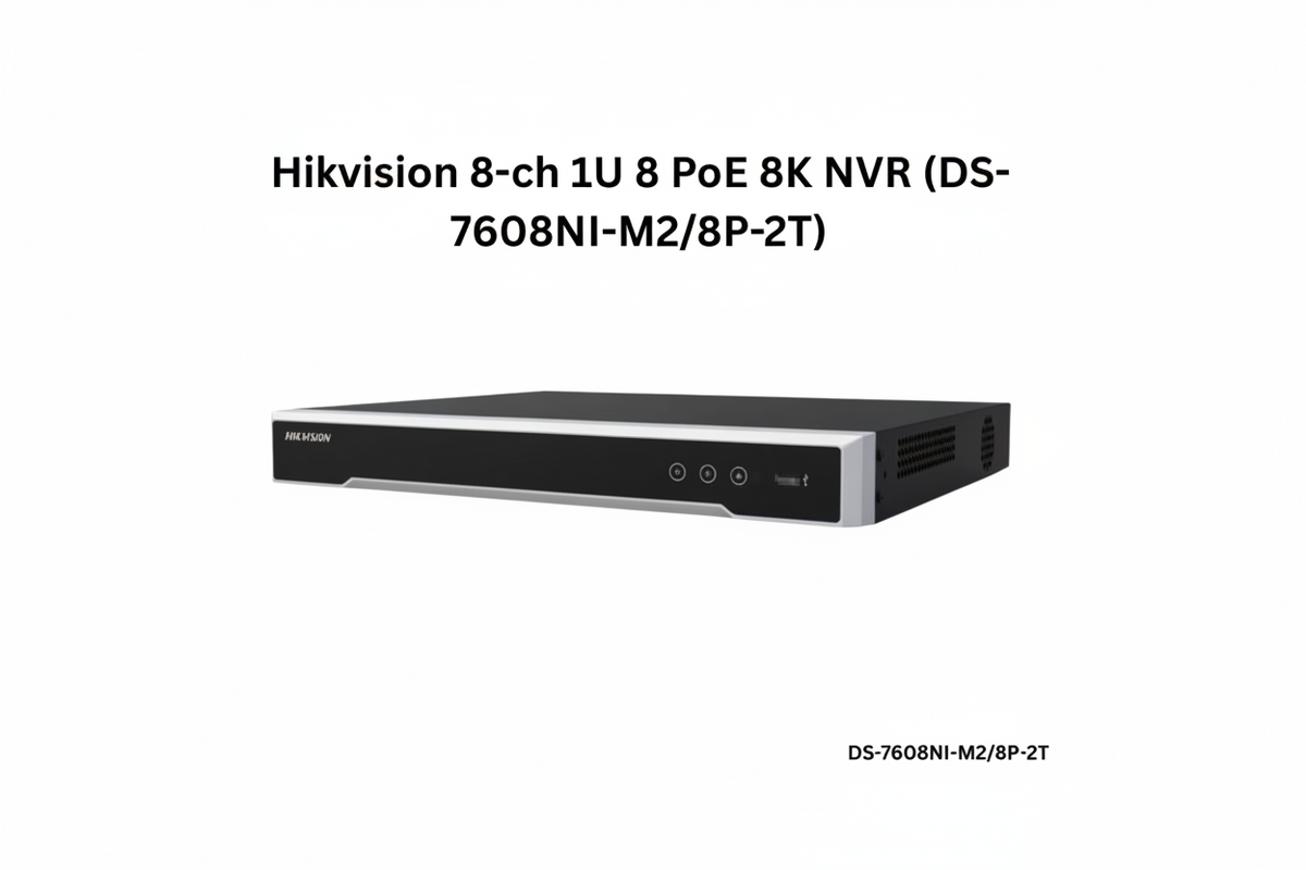 Hikvision DS-7608NI-M2/8P-2T 8-Channel  NVR with 2TB HDD