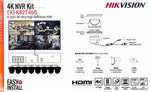 Hikvision IP Security Camera Kit 8 Channel 4K NVR with 6 x 4MP Turret Cameras EKI-K82T46 B