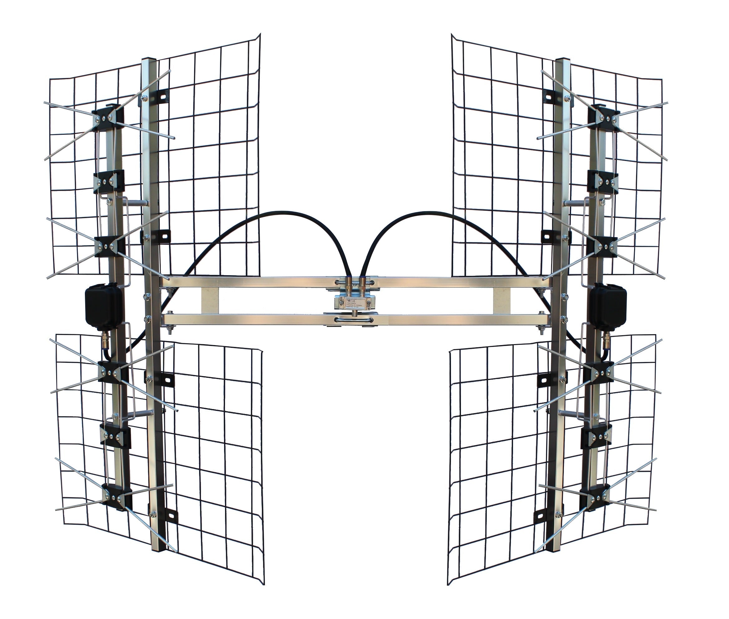 FOCUS 360-Degree Adjustable 8-Bay Multi-Directional (45-80+ mi/70-130+ km) HDTV UHF Antenna (FOCUS-8HD-90D)