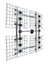 FOCUS 360-Degree Adjustable 8-Bay Multi-Directional (45-80+ mi/70-130+ km) HDTV UHF Antenna (FOCUS-8HD-90D)