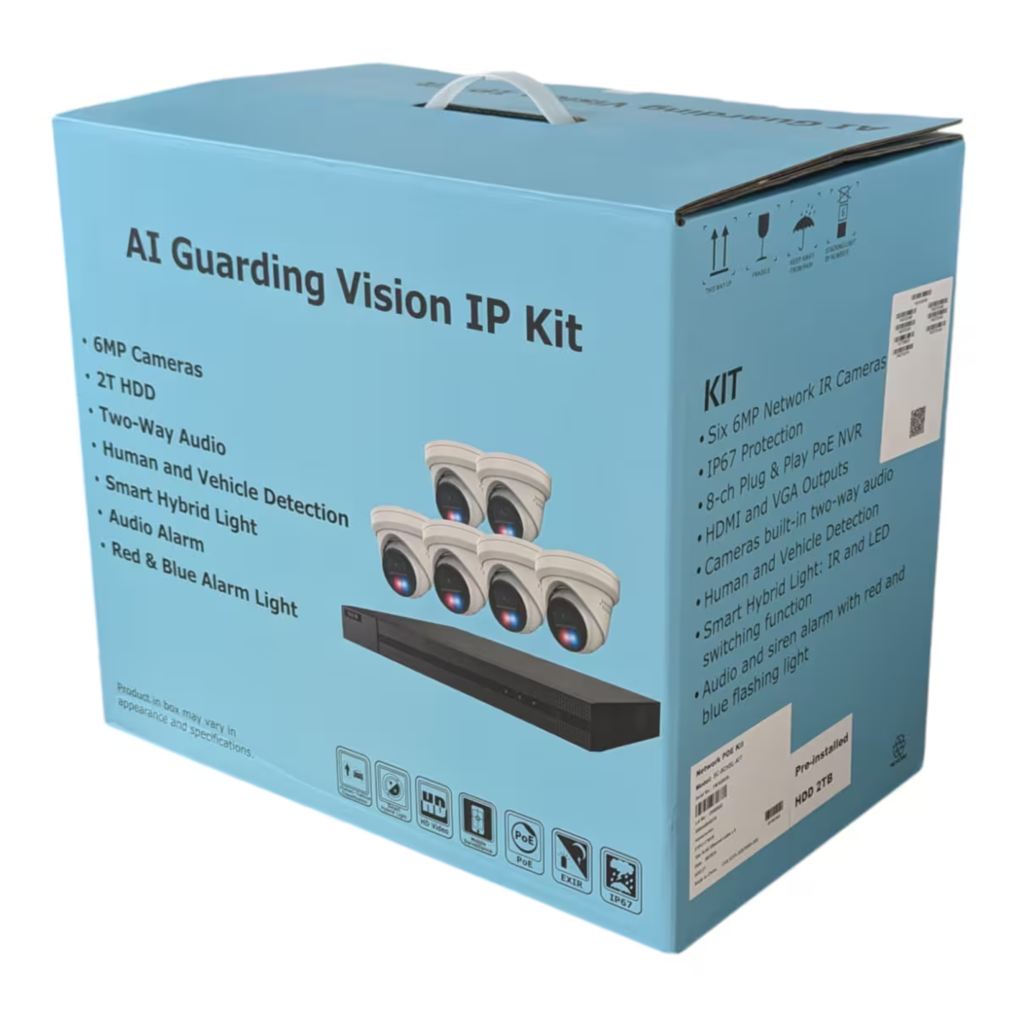 AI Guarding Vision KIT IP 8 voies (IP-KIT8662-BR) HIKVISION
