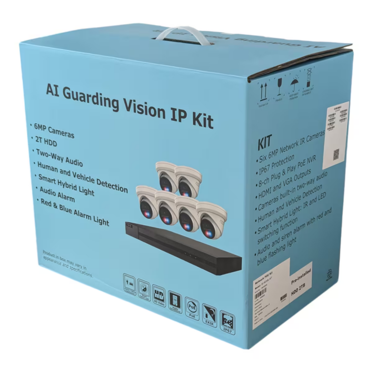 AI Guarding Vision KIT IP 8 voies (IP-KIT8662-BR) HIKVISION