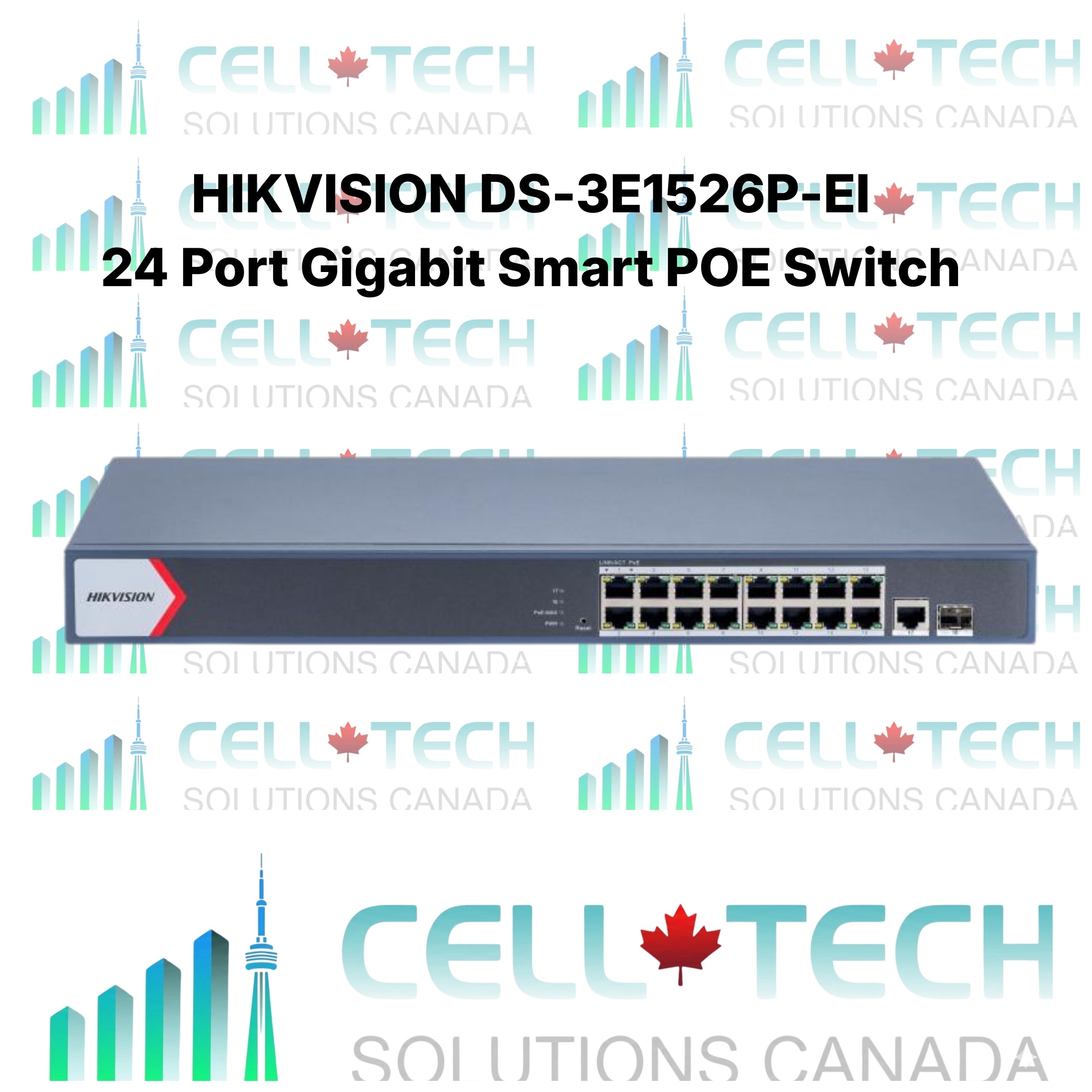 Hikvision DS-3E1518P-EI 16-Port Gigabit Smart PoE Switch – 230W PoE, Long-Range PoE