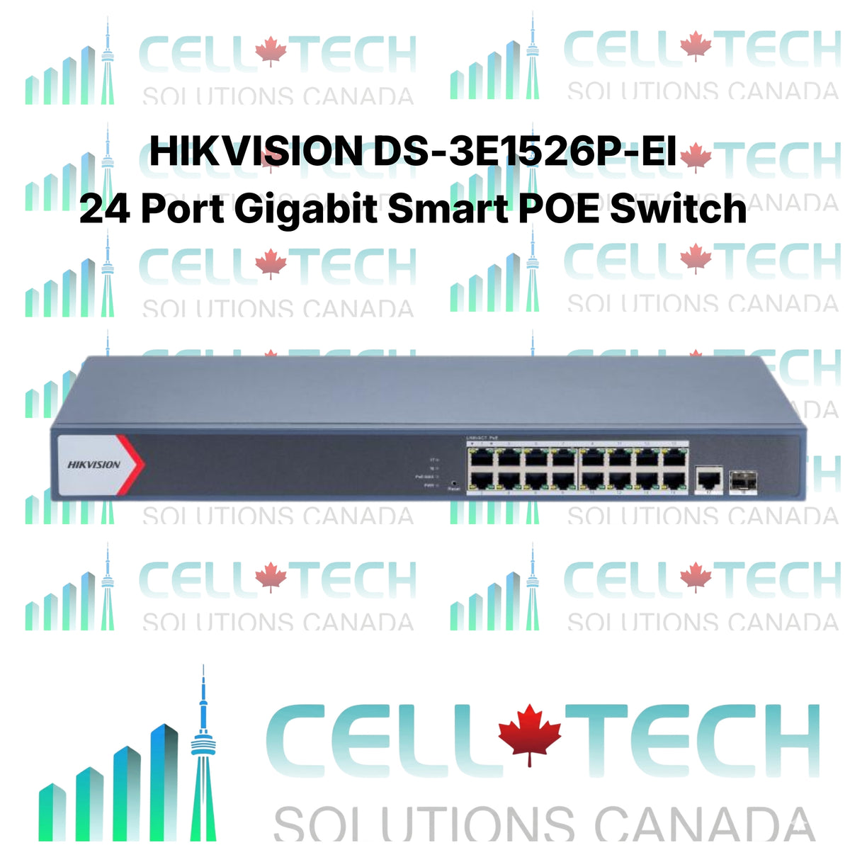 Hikvision DS-3E1518P-EI 16-Port Gigabit Smart PoE Switch – 230W PoE, Long-Range PoE