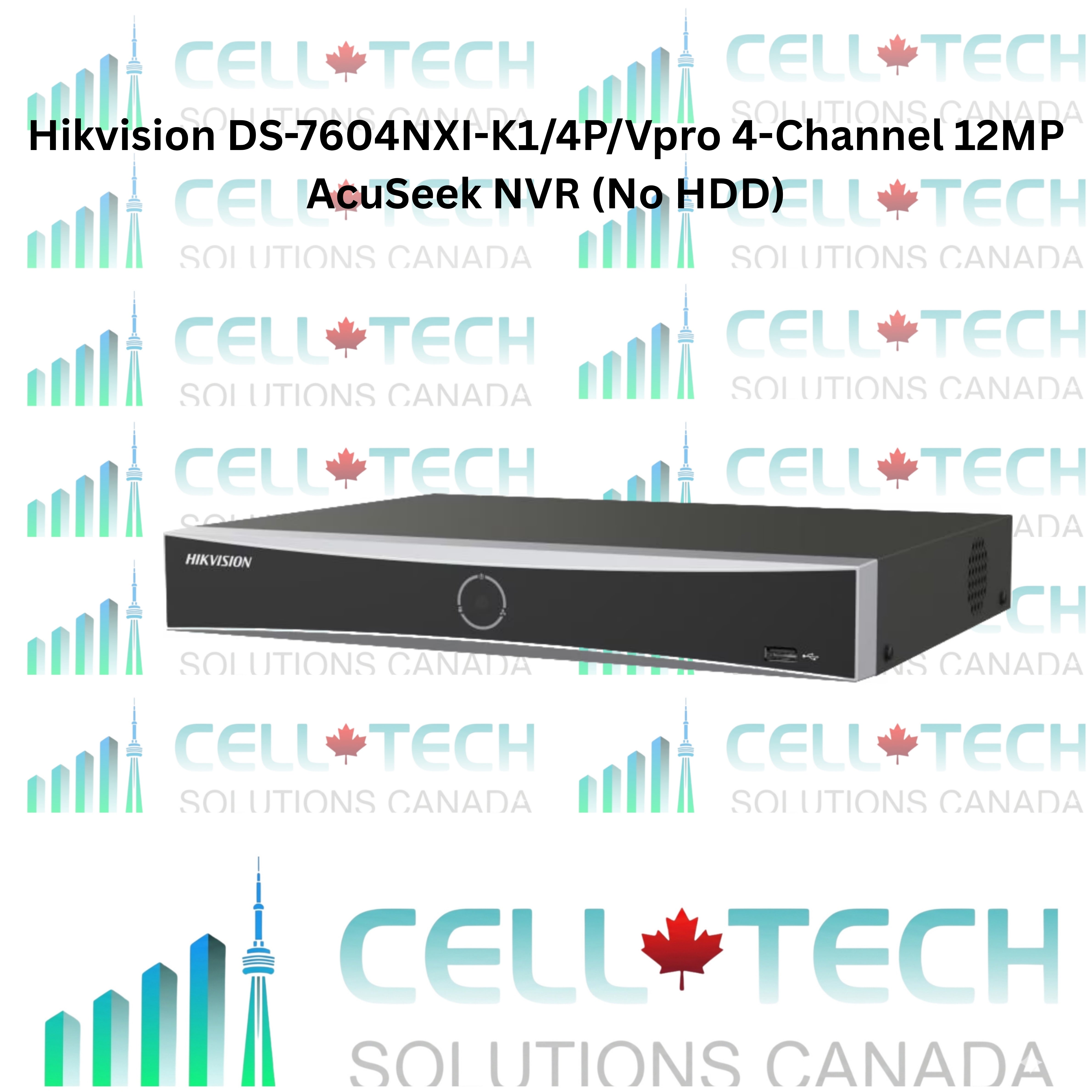 Hikvision DS-7604NXI-K1/4P/Vpro 4-Channel 12MP AcuSeek NVR (No HDD)