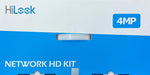 HiLook IK-4244TH-MH/P 4-Channel 4MP PoE NVR Kit | 2TB Pre-Installed HDD NVR, IP67, Desktop Client/HiLook Mobile App