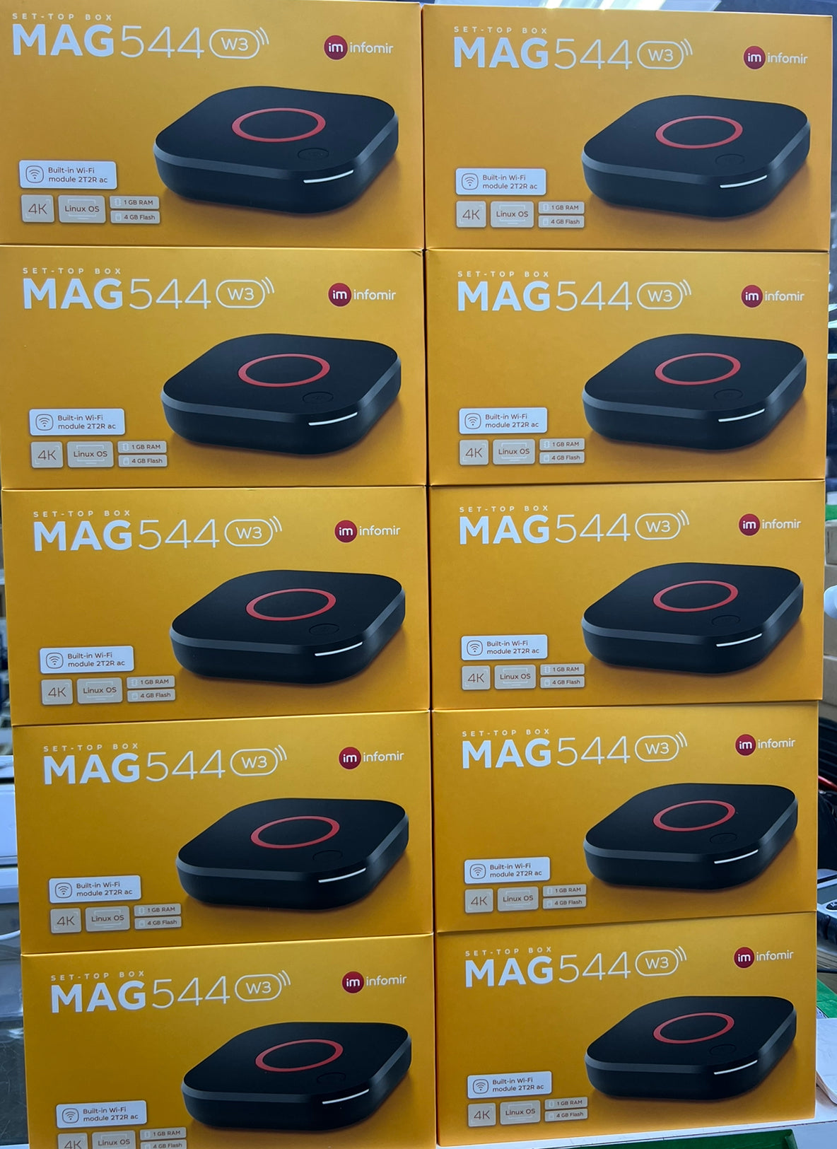 INFOMIR MAG-544 W3 WITH WIFI SET TOP BOX ( 10*1 )