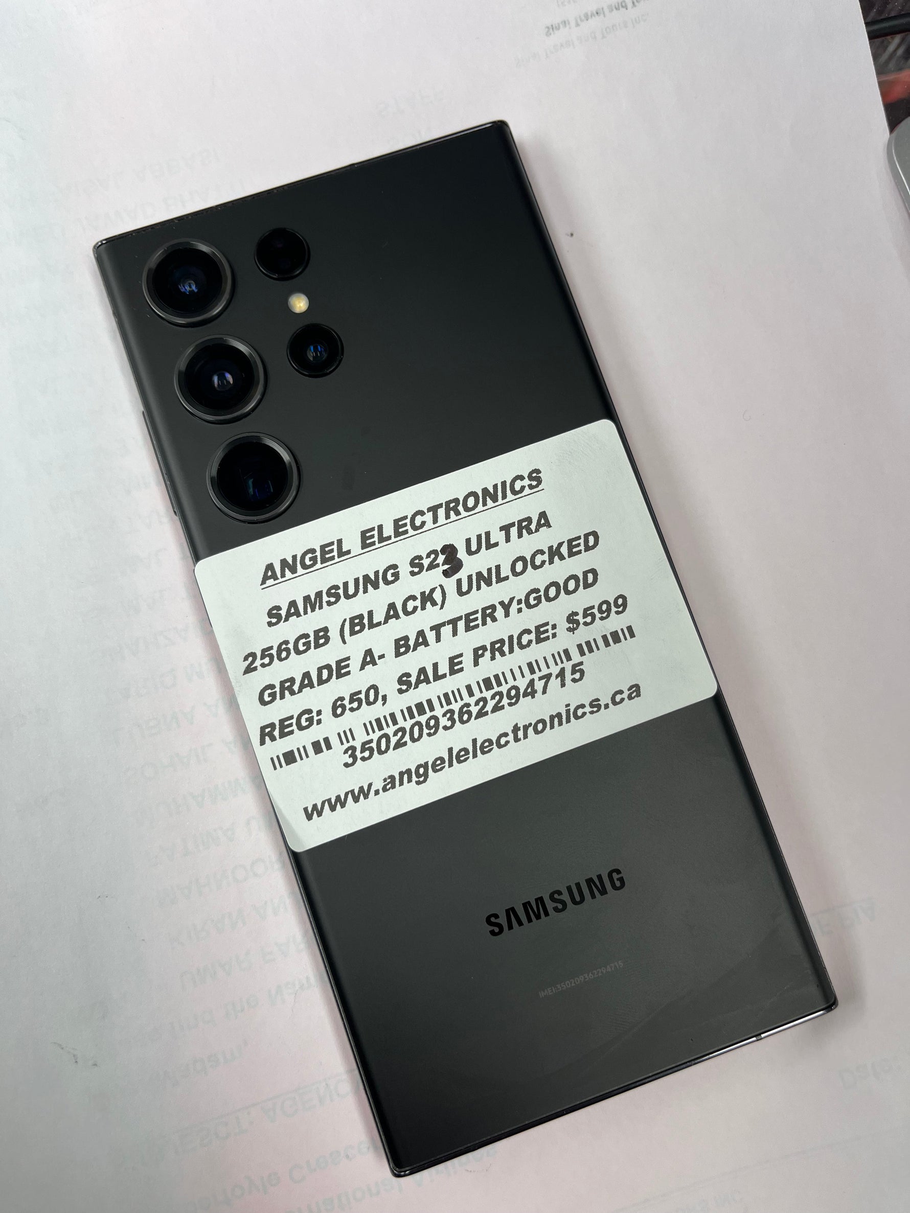 Samsung Galaxy S23 Ultra 5G – 256 Go – Noir fantôme – Débloqué (Occasion) | Entièrement fonctionnel, excellent rapport qualité-prix