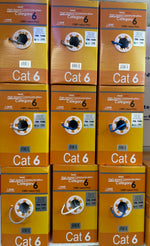 CAT6-1000: CMR SOLID 23AWG x 4C UTP CABLE 1000FT, 4 Colors