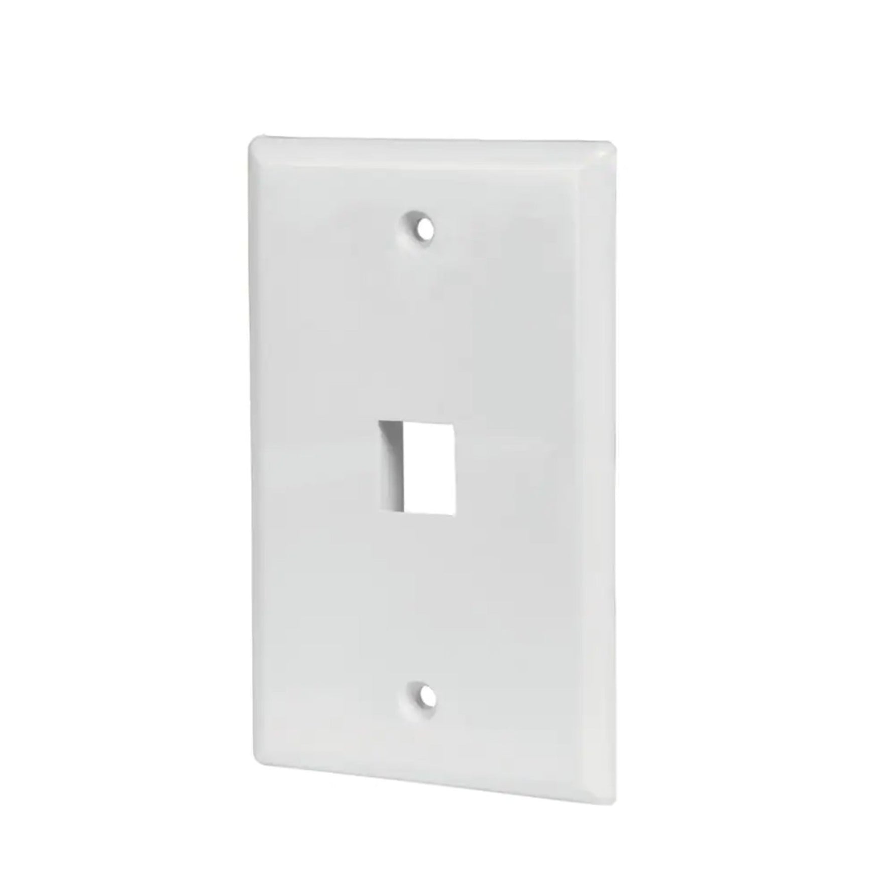 1 Port Keystone Wall Plate for RJ45 RJ11 RJ12 RCA F-Type Jack HDMI-USB-RCA-  - White