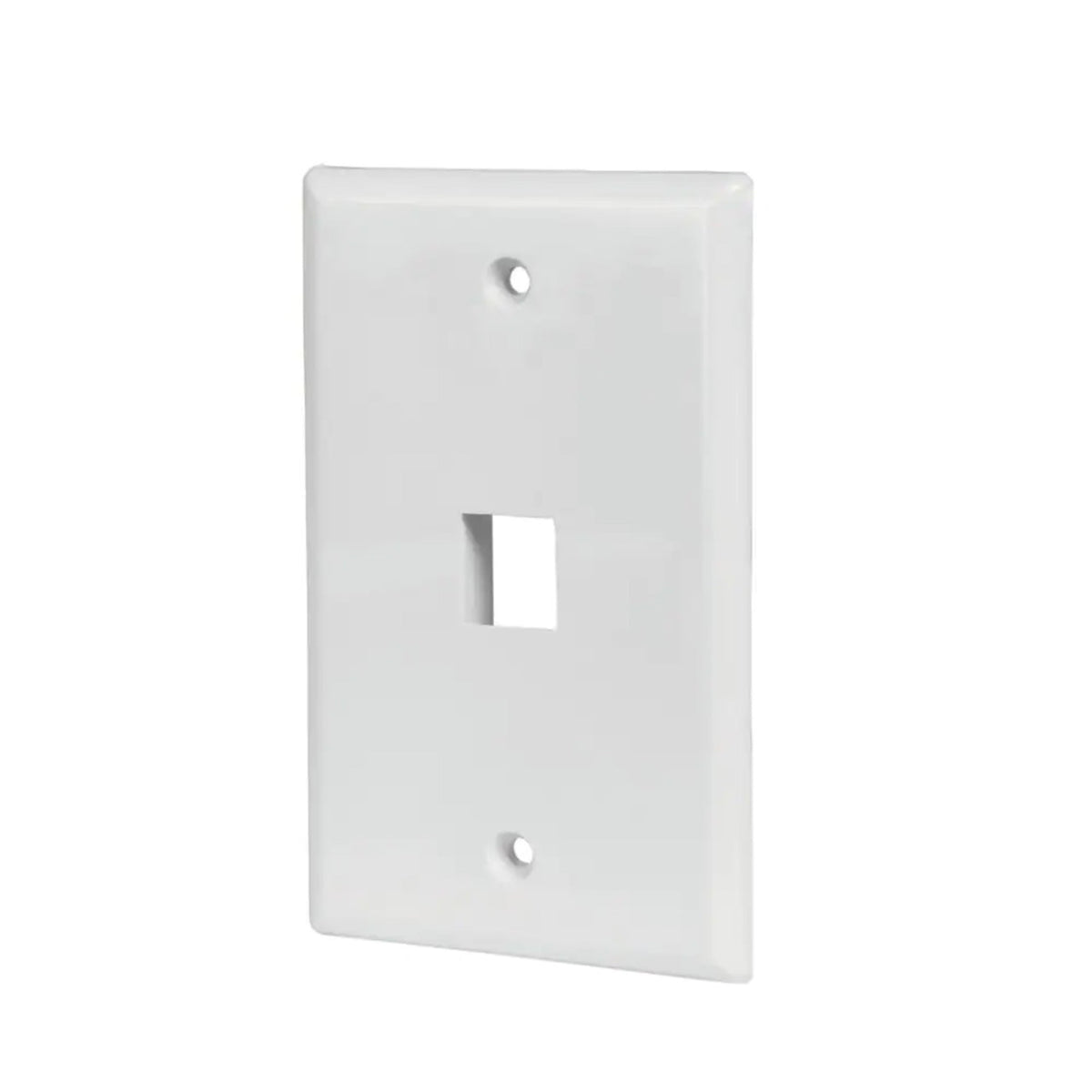 Plaque murale 1 port Keystone pour RJ45 RJ11 RJ12 RCA Jack de type F HDMI-USB-RCA - Blanc