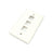 Plaque murale Keystone 3 ports pour prises RJ45 RJ11 RJ12 RCA type F HDMI-USB-RCA - Blanc