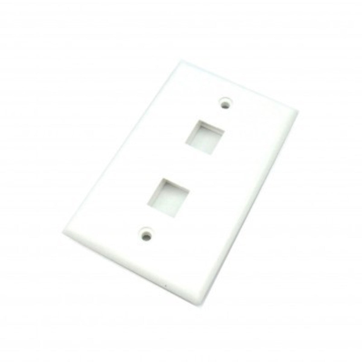 Plaque murale Keystone 2 ports pour RJ45 RJ11 RJ12 RCA F-Type Jack HDMI-USB-RCA- - Blanche