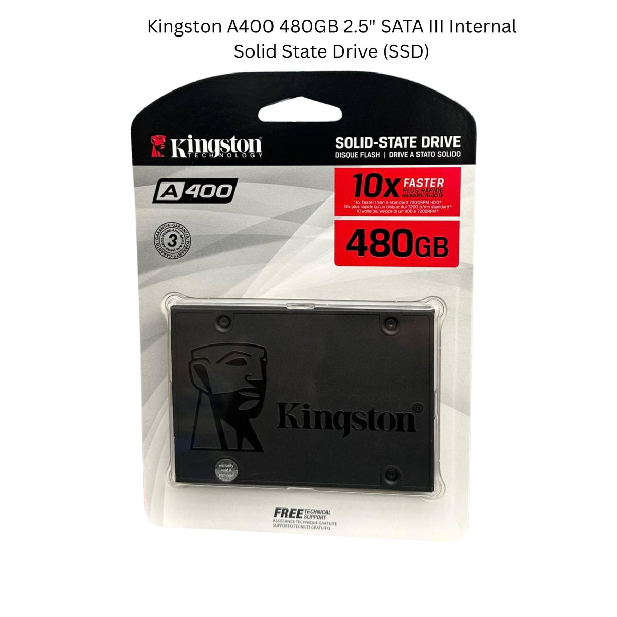 Kingston A400 480GB 2.5" SATA III Internal Solid State Drive (SSD)