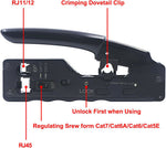 Network Crimping Tool For RJ45 RJ11 RJ12 Cat7 Cat6/6a Cat5/5e 6Pin 8Pin