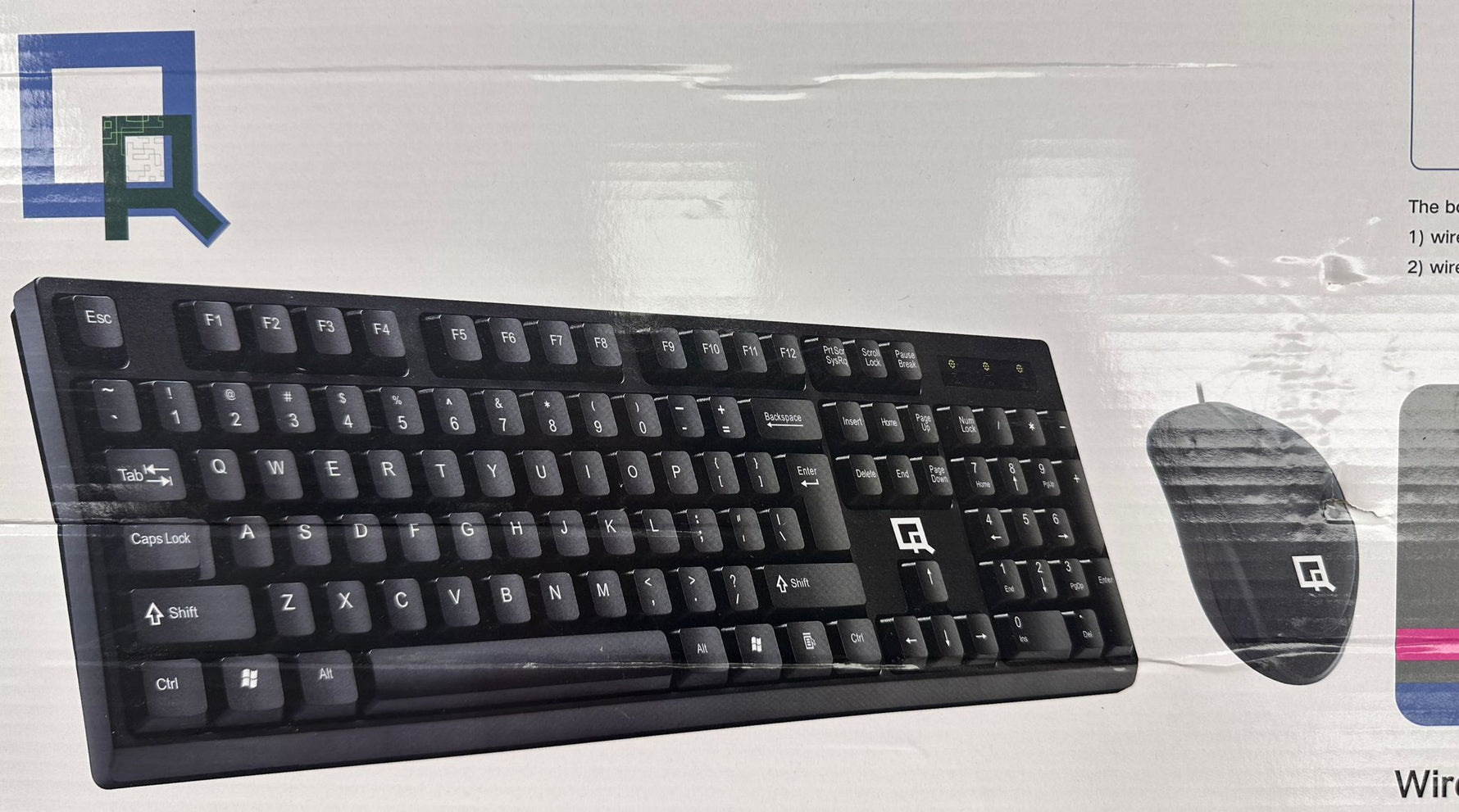Pack clavier et souris filaires USB – Ensemble PC et Mac Plug & Play fiable
