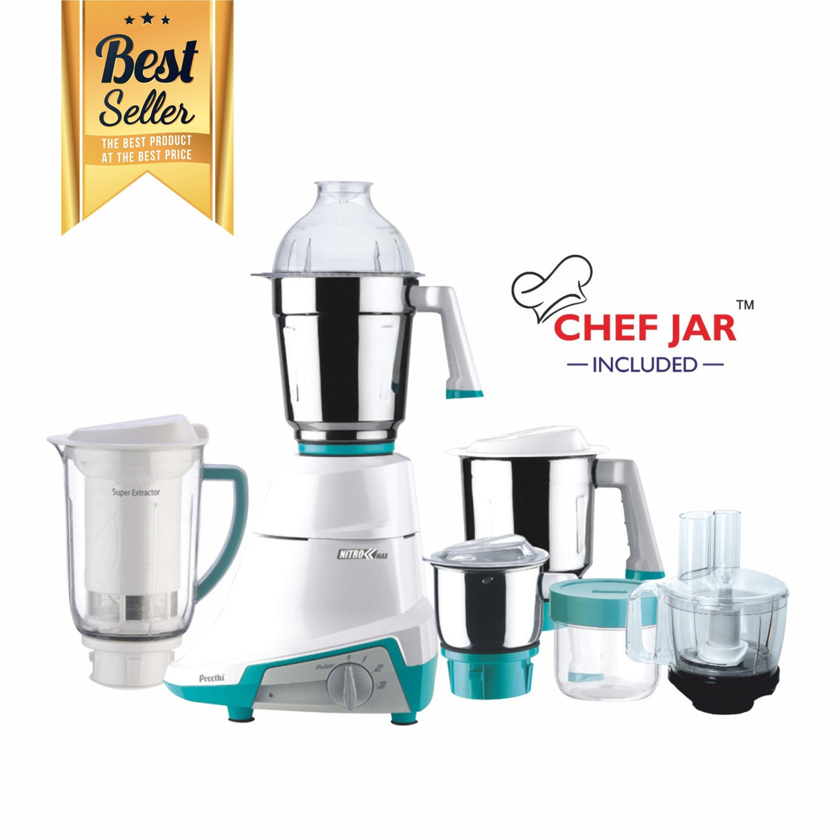 Robot culinaire et extracteur de jus Preethi Nitro Plus 550W/110V