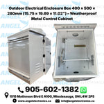 Outdoor Electrical Enclosure Box 400 × 500 × 280mm (15.75 × 19.69 × 11.02") – Weatherproof Metal Control Cabinet