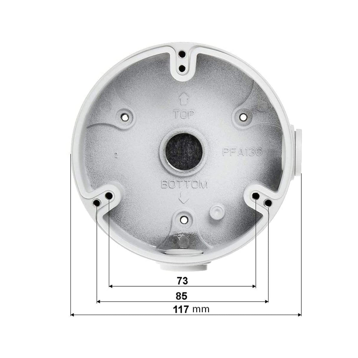 PFA136 Junction Box for Dahua IP Dome and Eyeball Camera, Whtie