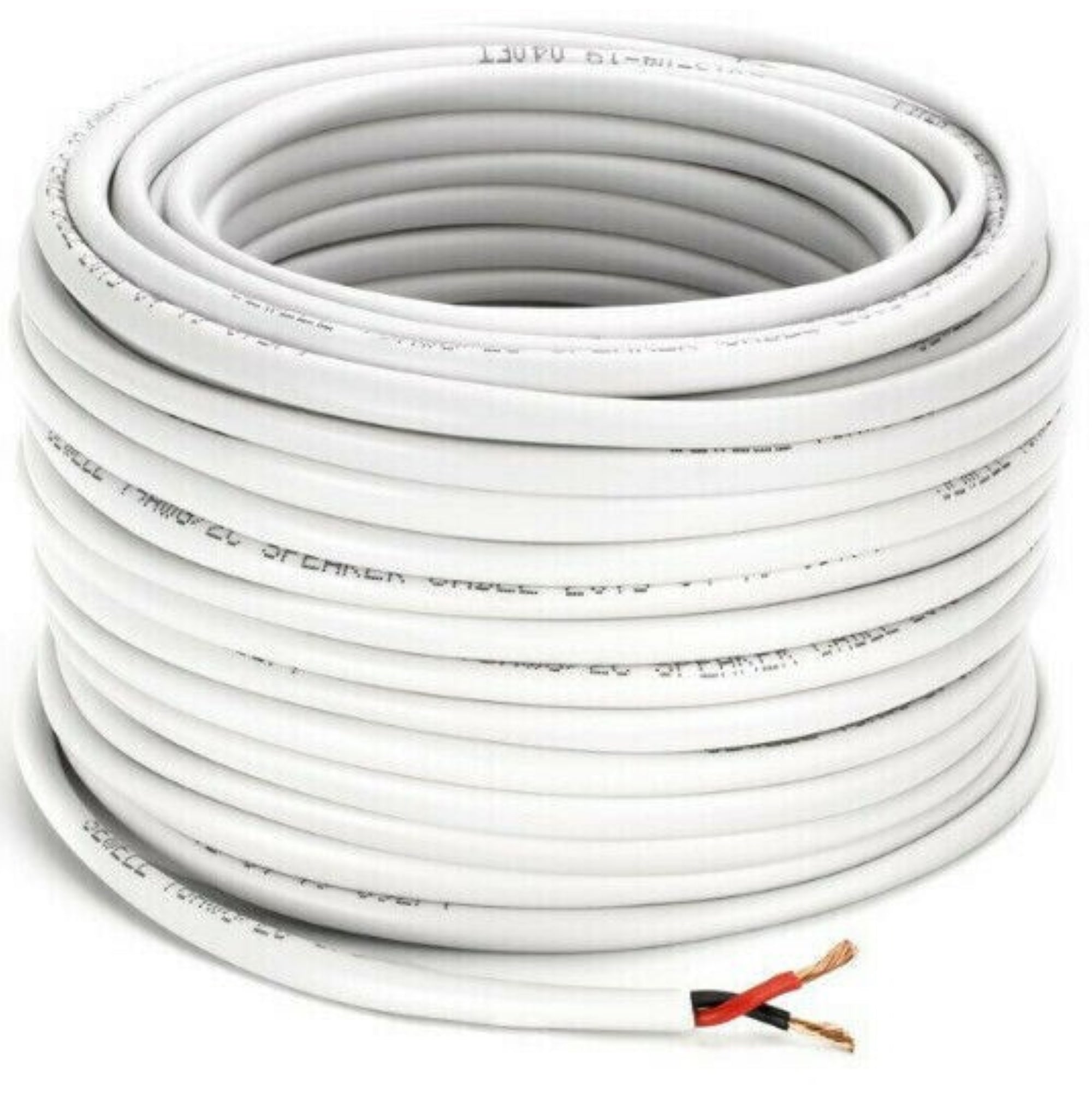 150 FEET 14 AWG IN WALL FT4 SPEAKER WIRE / CABLE WHITE OXYGEN-FREE